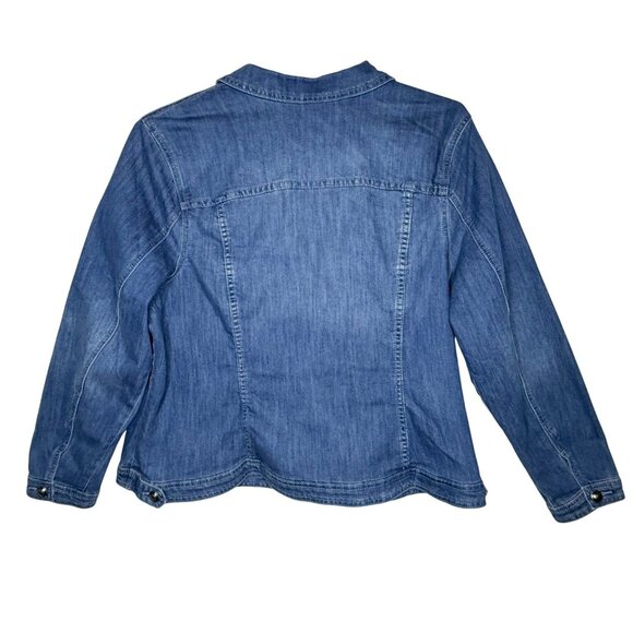 Avenue Denim Jacket w/Embroidered Southwest Style Design - NWT - Sz. 3X (22/24) - Picture 3 of 7